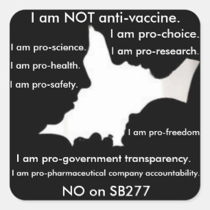 Je ne suis pas anti-vaccin - je suis autocollant