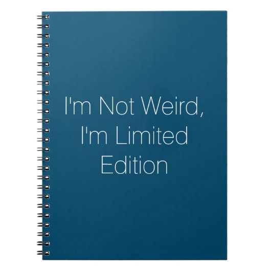 Je ne suis pas bizarre, je suis Carnet d'édition l (Devant)