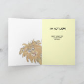 Je ne suis pas carte d'anniversaire de LION (Intérieur)
