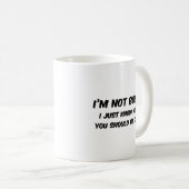 Je ne suis pas de la Mug de café Bossy (Devant droit)