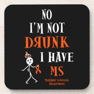 Je ne suis pas DRUNK...MS Dessous de verre de bois