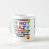 Je ne suis pas fou mais drôle Mug (Devant gauche)