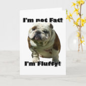 Je ne suis pas gros Bulldog carte de voeux (Fleur jaune)