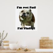 Je ne suis pas grosse affiche de bulldog (Cuisine)