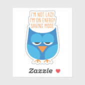 Je ne suis pas Lazy... Sticker - Bleu (Feuille)