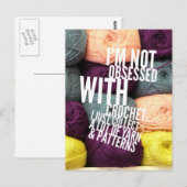 Je ne suis pas obsédée par la carte postale Croche (Devant / Derrière)