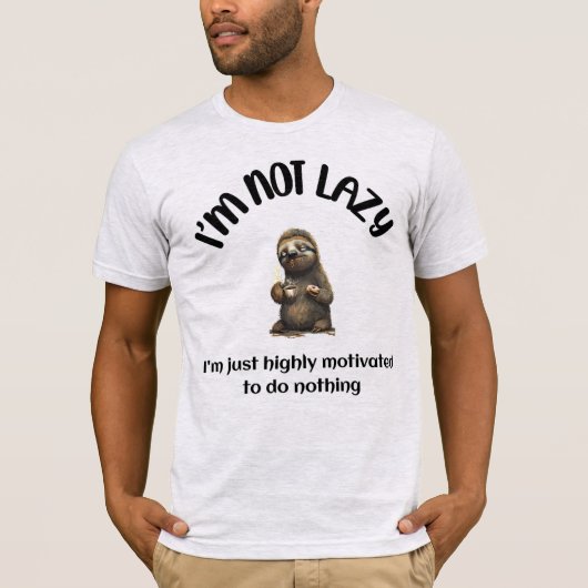 Je ne suis pas paresseux t-shirt paresseux (Devant)