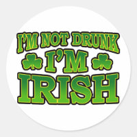Je ne suis pas saoul Je suis un Autocollant irland