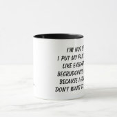 "Je ne suis pas" tasse spéciale (Centre)