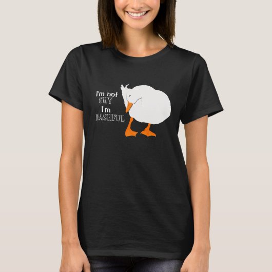 "Je ne suis pas timide je suis" T-shirt mignon (Devant)