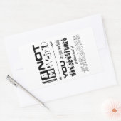 Je ne suis pas un Autocollant bizarre (Enveloppe)