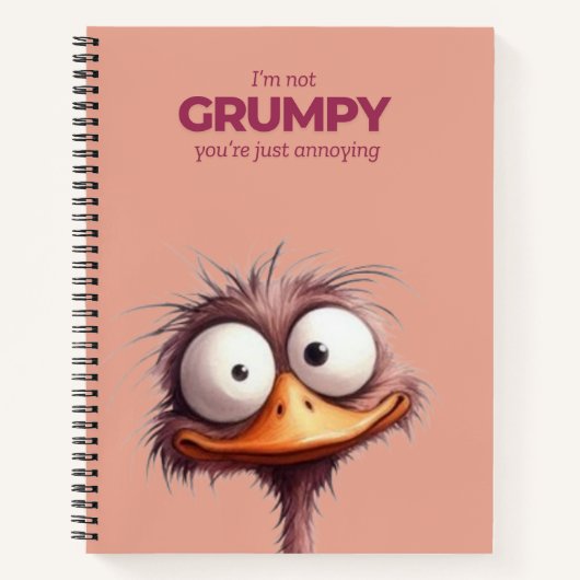 Je ne suis pas un Carnet Spiral Grumpy (Devant)