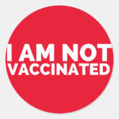 Je Ne Suis Pas Un Étiquette Vacciné (Devant)