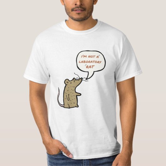 Je ne suis pas un rat de laboratoire T-shirt (Devant)