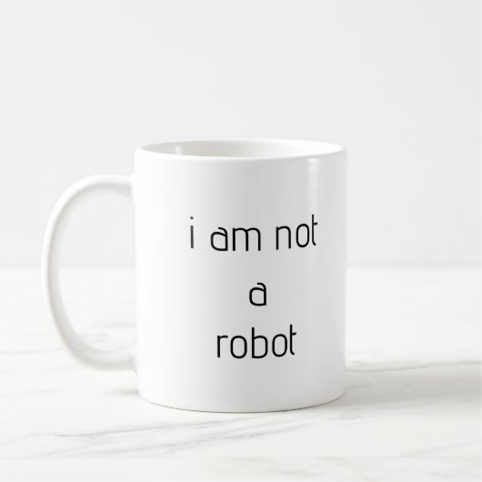 je ne suis pas un robot mug (Gauche)