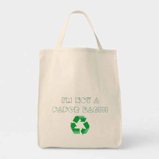 Je ne suis pas un sac de papier, réutilisant (Devant)