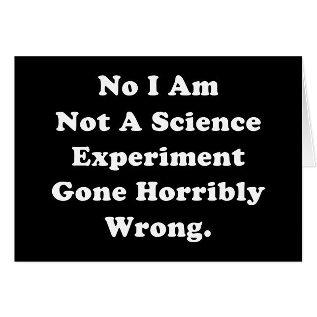 Je ne suis pas une expérience scientifique qui a h (Devant horizontal)