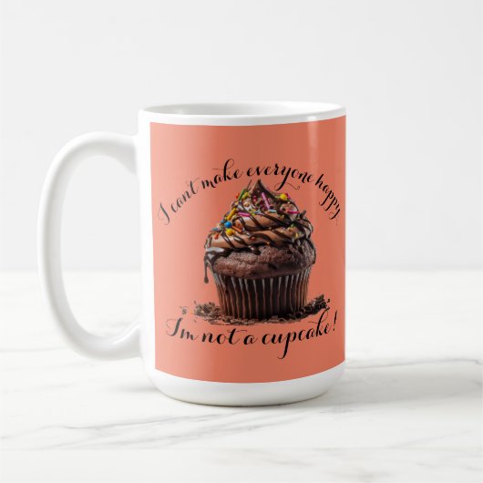 Je ne suis pas une Mug de Café Cupcake (Gauche)