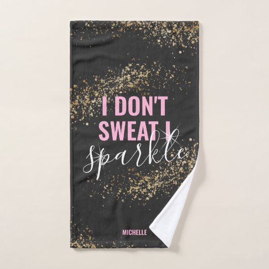 Je ne transpire pas, je brille, Gym pour filles (Serviette à main)
