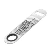 "Je ne vous aime pas" typographie sur élégant me (Devant angulaire)