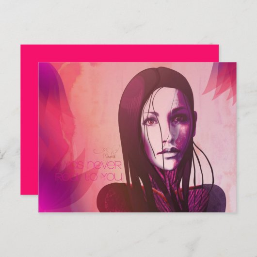 Je n'étais jamais vrai à vous carte postale (Devant / Derrière)