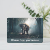 Je n'oublierai jamais ton Merci éléphant de bonté (Debout devant)