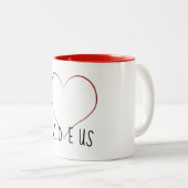 Je nous aime la tasse classique 11oz (Devant droit)