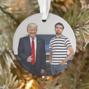 Je ontmoette President Donald Trump Foto toevoeg Ornament
