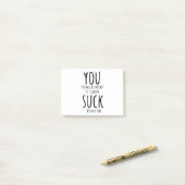 Je ontsnapt, vertrekt post-it® notes (Op bureau)