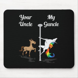 Je oom, mijn oom, jij en ik dansen Unicorn Rainbo Muismat