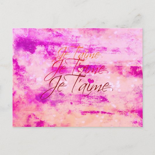 Je Opnieuw bezochte T'aime, Briefkaart (Voorkant)