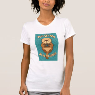 Je otter in beeld zijn – Cameragenieke zeeotter T-shirt