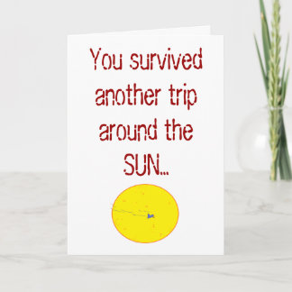 Je overleefde een andere reis rond de zon... kaart