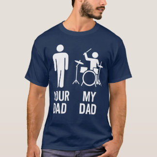 Je Papa Mijn Papa Drummer Papa Grappige Muziek Muz T-shirt