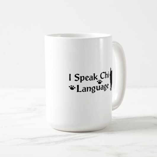 Je Parle Chi Langue Mug (Devant droit)