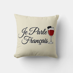 Je Parle Francais spreek ik de Franse baret van Kussen