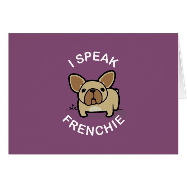 Je parle Frenchie - pourpre (Devant horizontal)