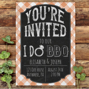 Je Passe BBQ Invitation Wedding shower et nuptiale