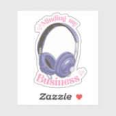 Je pense à mon entreprise| autocollant de casque (Feuille)