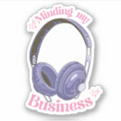 Je pense à mon entreprise| autocollant de casque (Devant)