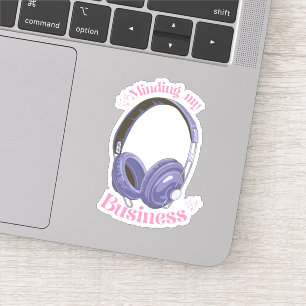 Je pense à mon entreprise  autocollant de casque