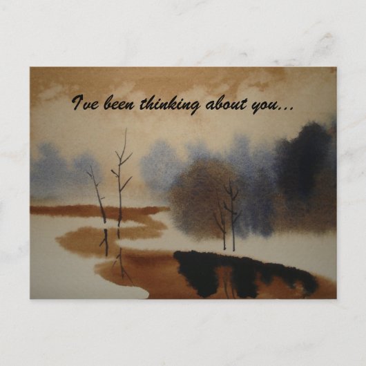 Je pense à toi... Ami carte postale (Devant)