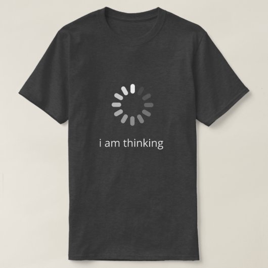 je pense à un t-shirt noir drôle (Design devant)