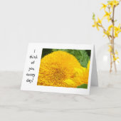 Je pense à vous tous les jours ! Cartes pensant à (Fleur jaune)