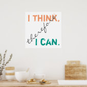 Je pense donc je peux affiche de pensée positive (Cuisine)