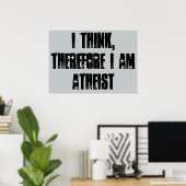 je pense donc que je suis athée, affiche (Bureau à domicile)