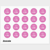 Je pense que c'est une fille | Stickers baby showe (Feuille)