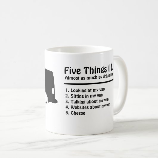 Je pense que j'aime mon Van Combo B Coffee Mug (Devant droit)
