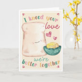 Je pétris ton amour Carte de la Saint-Valentin – T (Fleur jaune)