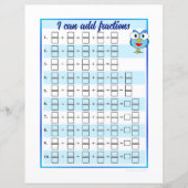 Je peux ajouter et soustraire des fractions Modèle (Devant)